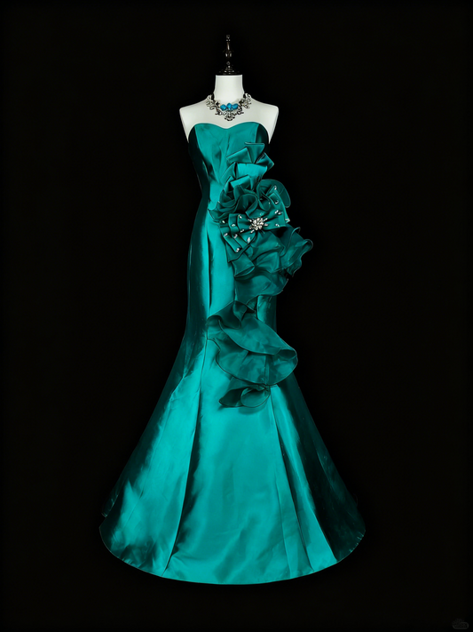 Stunning Prom Dress Sweetheart Ruffle Mermaid Evening Dress Birthday Party Outfits Gala Dress    D3880