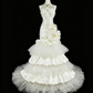 Robe de mariée beauté A-Line, décolleté en cœur, plissée, D3302