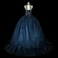 Gorgeous Prom Dress Dark Blue Backless Tulle Ball Gown Evening Dress Birthday Dress    D3882