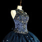 Gorgeous Prom Dress Dark Blue Backless Tulle Ball Gown Evening Dress Birthday Dress    D3882