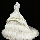Vintage Wedding Dress Strapless Tulle Pleated Wedding Dress  D3884