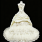 Vintage Wedding Dress Strapless Tulle Pleated Wedding Dress  D3884