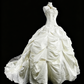 Robe de mariée beauté A-Line, décolleté en cœur, plissée, D3302
