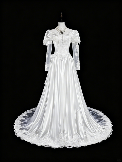 Beauty Brautkleid A-Linie Herzausschnitt Plissee Brautkleid D3302