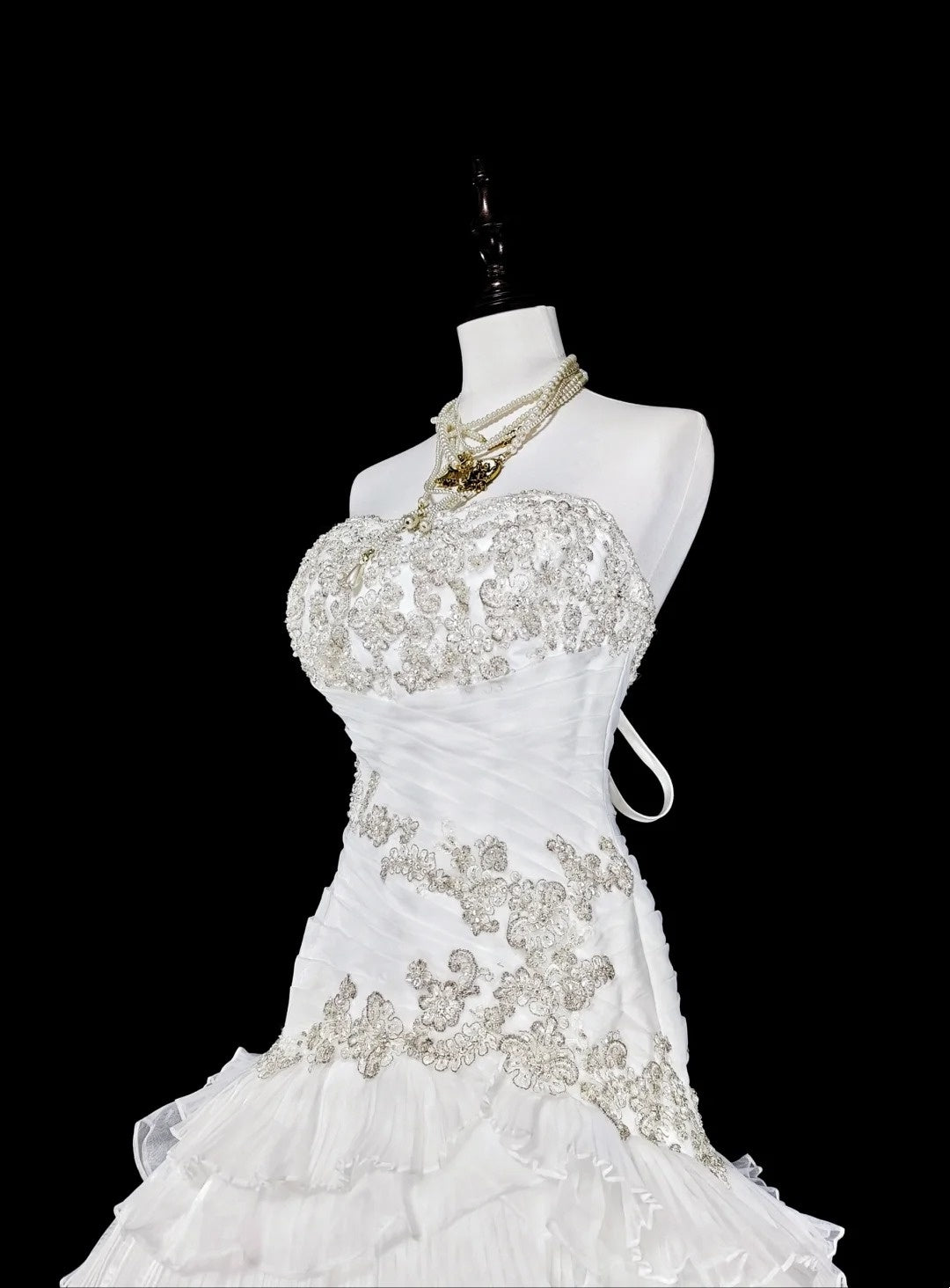 Beauty Brautkleid A-Linie Herzausschnitt Plissee Brautkleid D3302