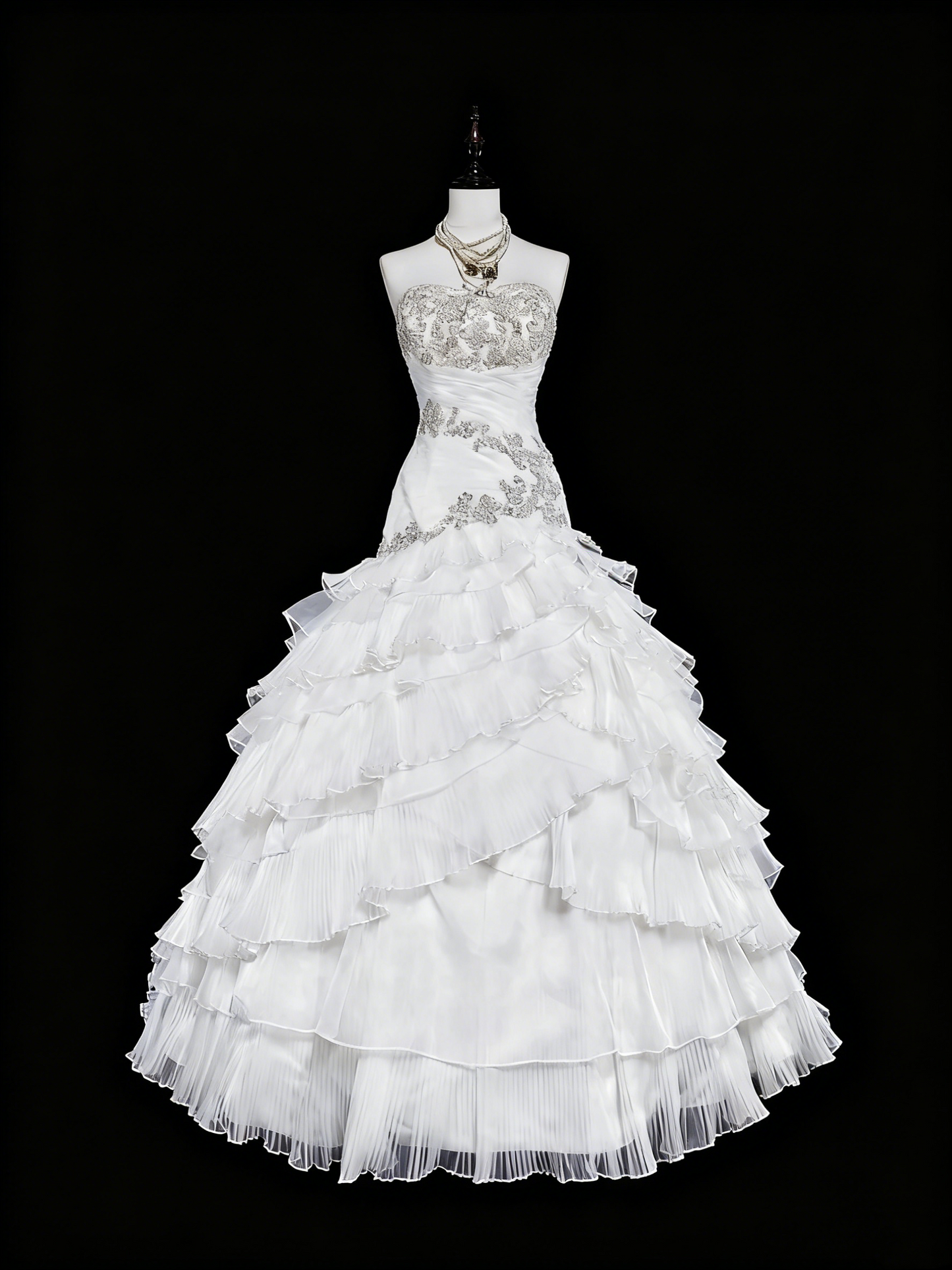 Beauty Brautkleid A-Linie Herzausschnitt Plissee Brautkleid D3302