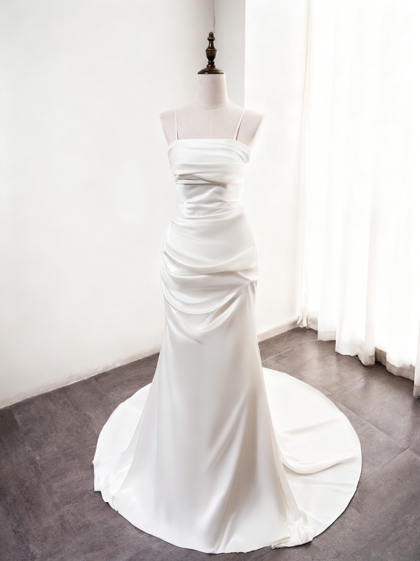 Beauty Brautkleid A-Linie Herzausschnitt Plissee Brautkleid D3302