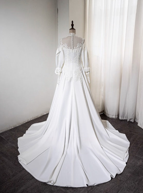 Retro Wedding Dress A Line Sweetheart Pleated Wedding Dress  D3891