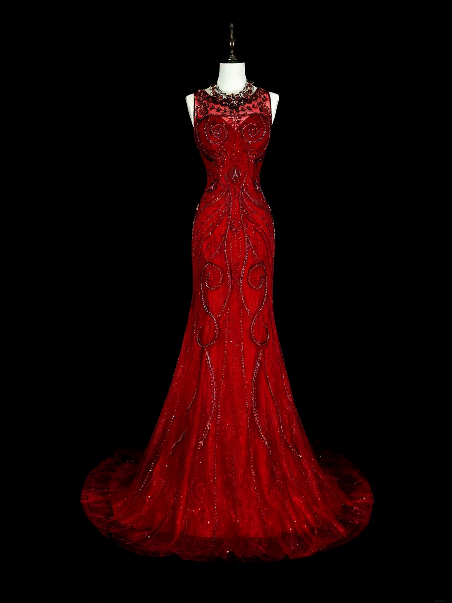 Gorgeous Prom Dress Crew Neck Mermaid Evening Dress Gala Dress        D3892