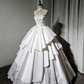 Newest Wedding Dress Halter Pleated Tiered Wedding Dress  D3892