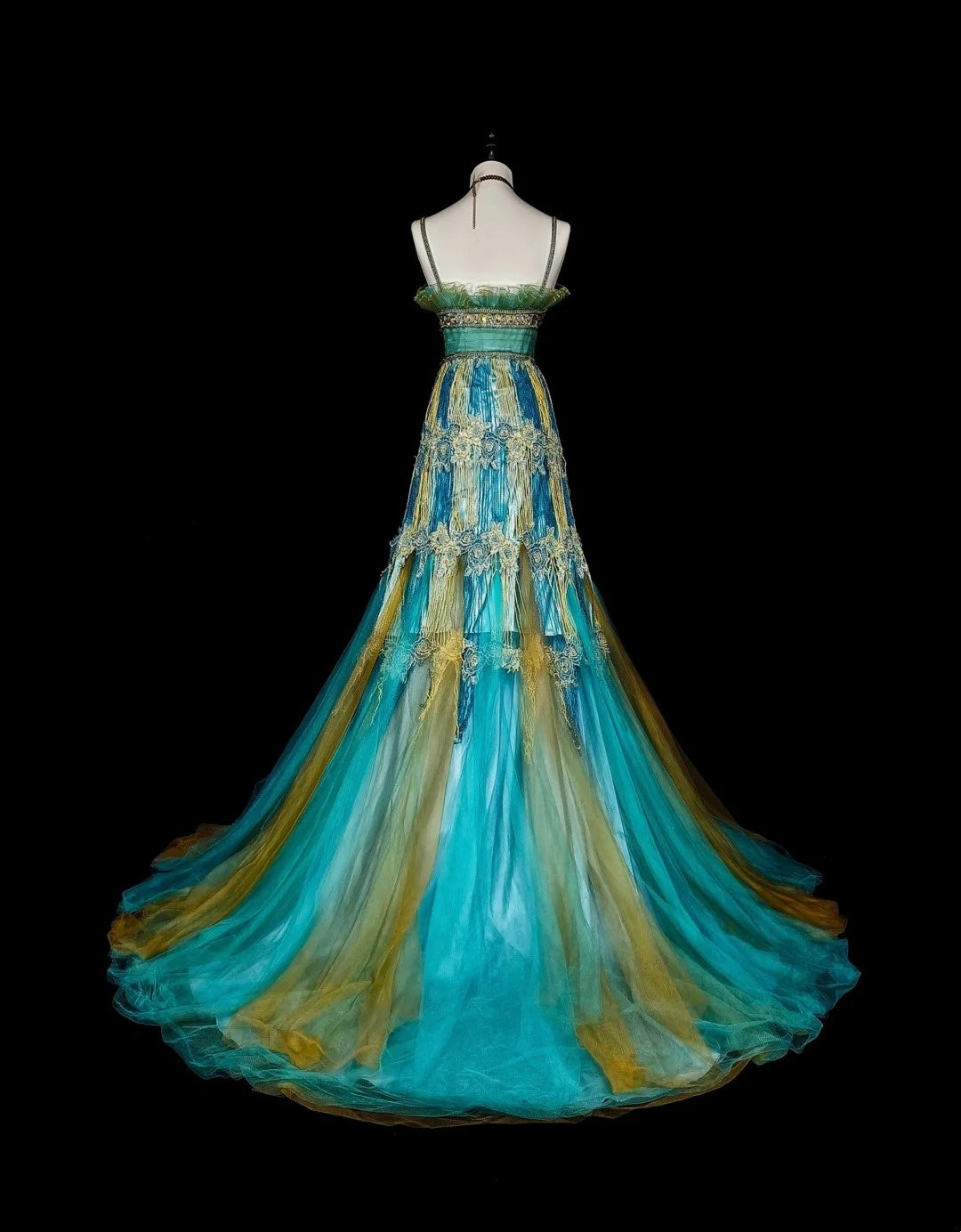 Stunning Prom Dress Spaghetti Straps Tulle Evening Dress Gala Dress            D3893