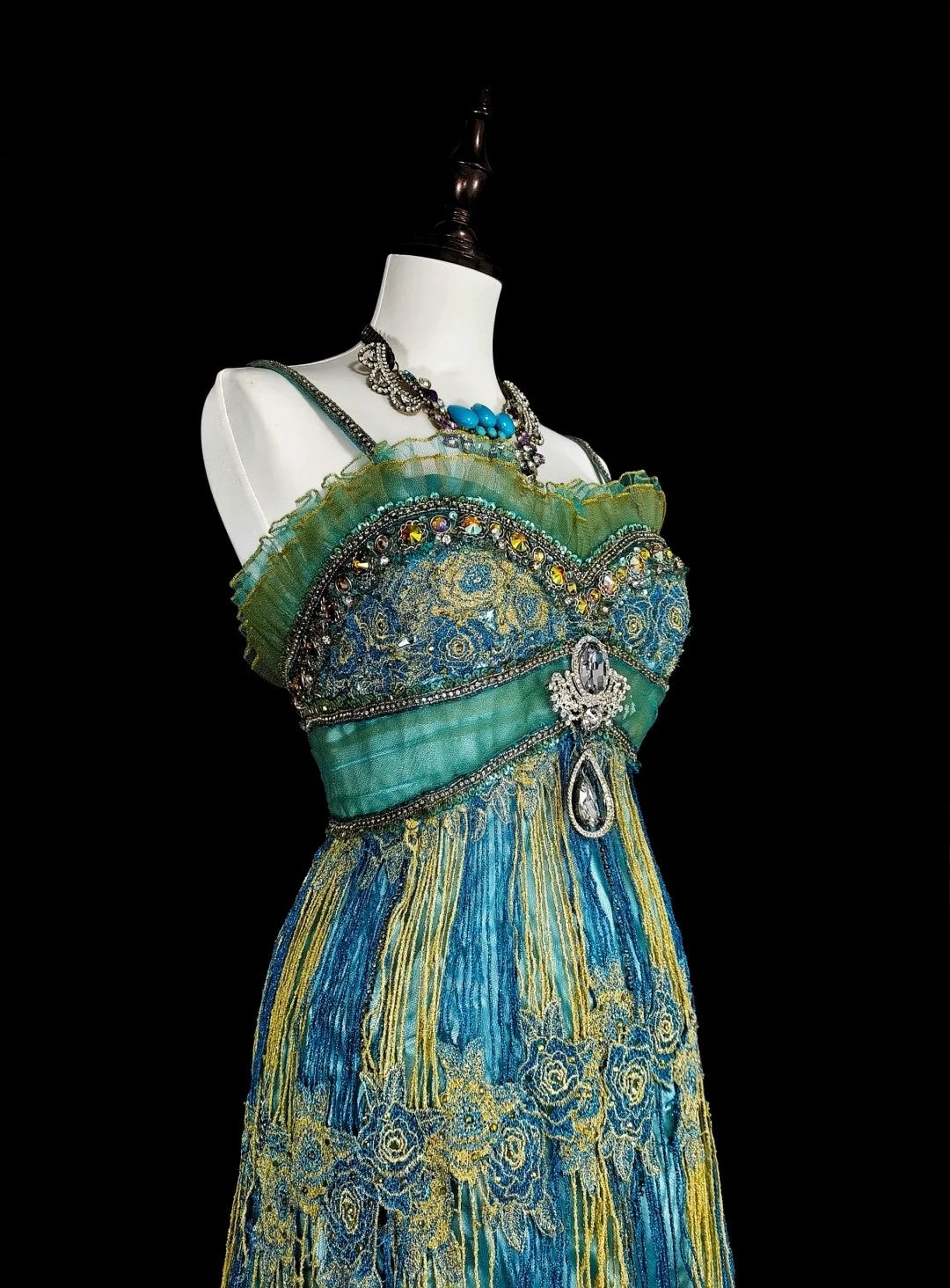 Stunning Prom Dress Spaghetti Straps Tulle Evening Dress Gala Dress            D3893