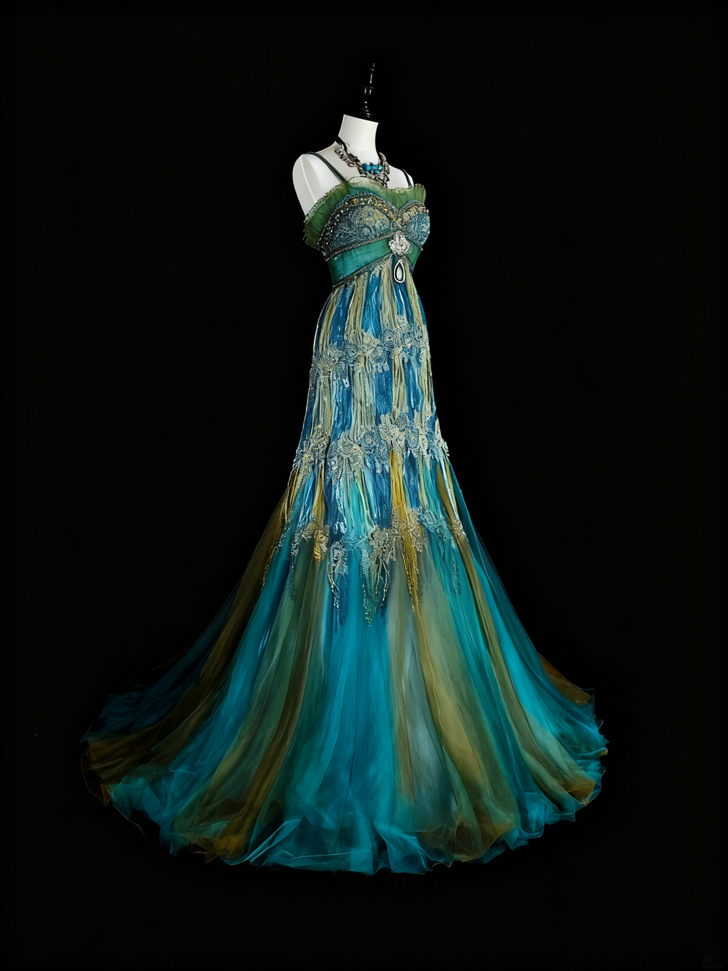 Stunning Prom Dress Spaghetti Straps Tulle Evening Dress Gala Dress            D3893