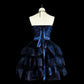 Newest Homecoming Dress Dark Blue Sweetheart Pleated Tiered Short Prom Dress Evening Dress Birthday Party Outfits      D3895