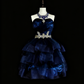 Newest Homecoming Dress Dark Blue Sweetheart Pleated Tiered Short Prom Dress Evening Dress Birthday Party Outfits      D3895