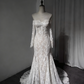 New Arrival Wedding Dress Off Shoulder Lace Mermaid Wedding Dresss  D3895