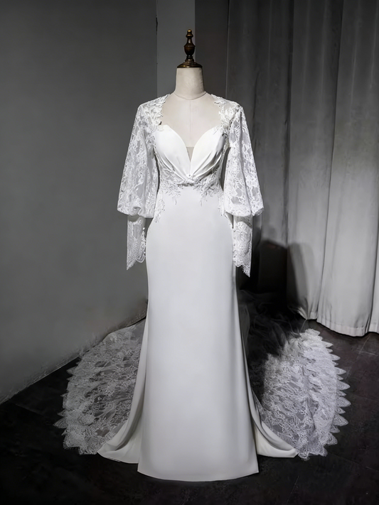 New Design Elegant Wedding Dress Sweetheart Lace Backless Wedding Dresss  D3896