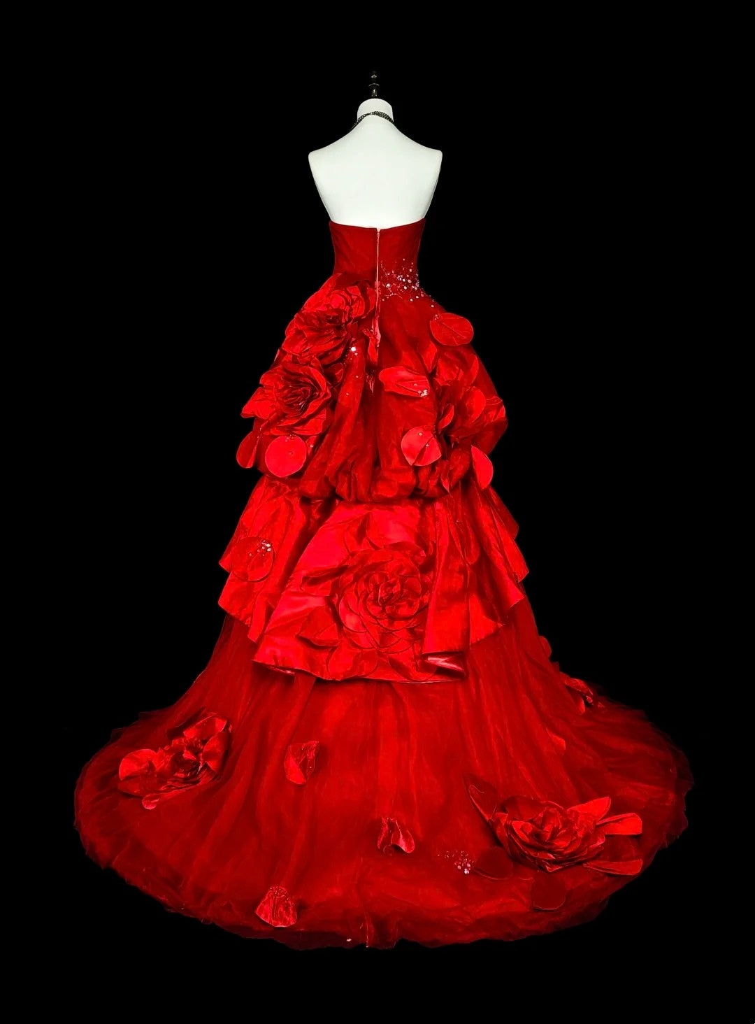 New Arrival Prom Dress Strapless Pleated Tulle Evening Dress Gala Dress          D3897