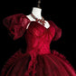 Popular Prom Dress Wine Red Sweetheart Pleated Tulle Ball Gown Evening Dress Birthday Dress  D3898