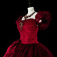 Elegant Prom Dress Wine Red Square Neck Pleated Tulle Ball Gown Evening Dress Birthday Dress  D3901