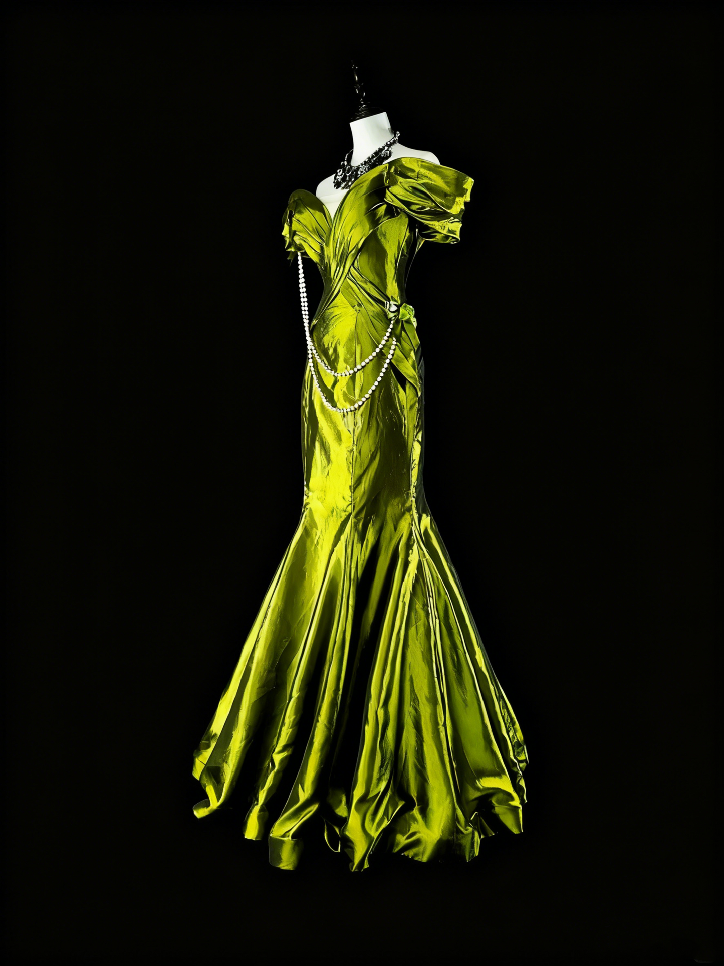 Stunning Prom Dress Off Shoulder Pleated Mermaid Evening Dress Gala Dress      D3903