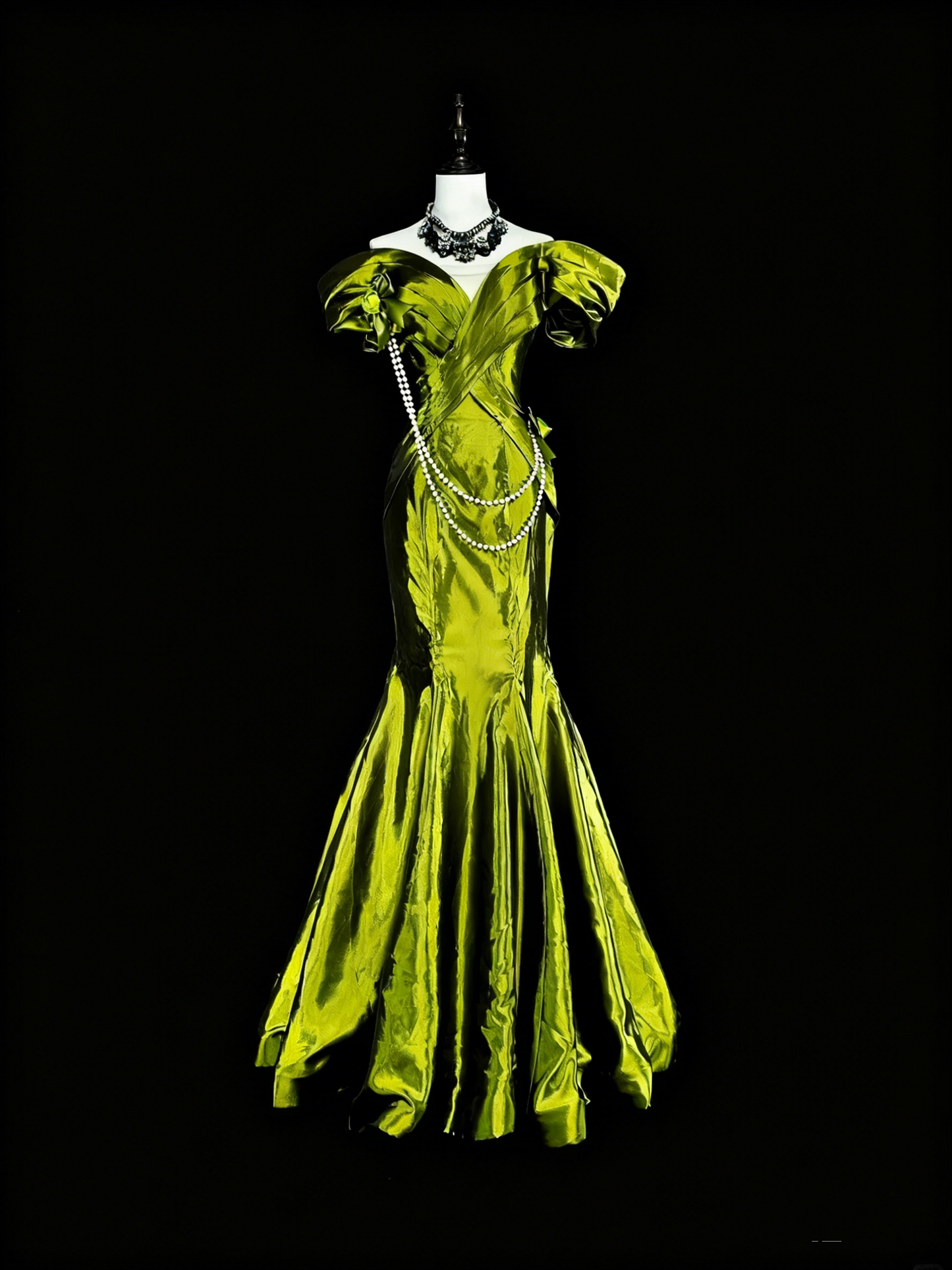 Stunning Prom Dress Off Shoulder Pleated Mermaid Evening Dress Gala Dress      D3903