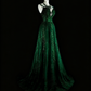 Stunning Prom Dress Dark Green Spaghetti Straps Pleated Evening Dress Gala Dress     D3904
