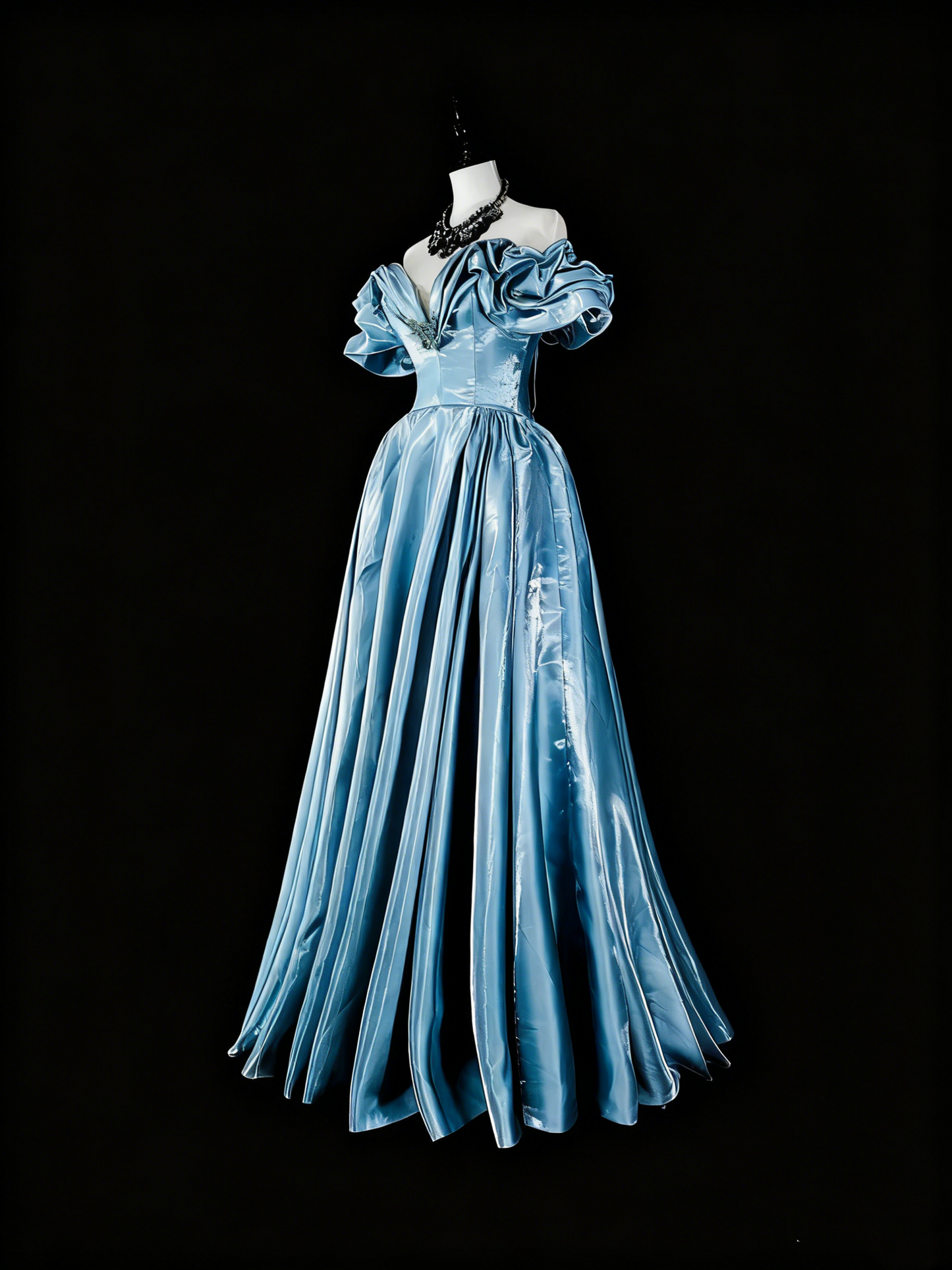 Newest Prom Dress Off Shoulder Pleated Evening Dress Gala Dress     D3905