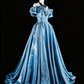Newest Prom Dress Off Shoulder Pleated Evening Dress Gala Dress     D3905