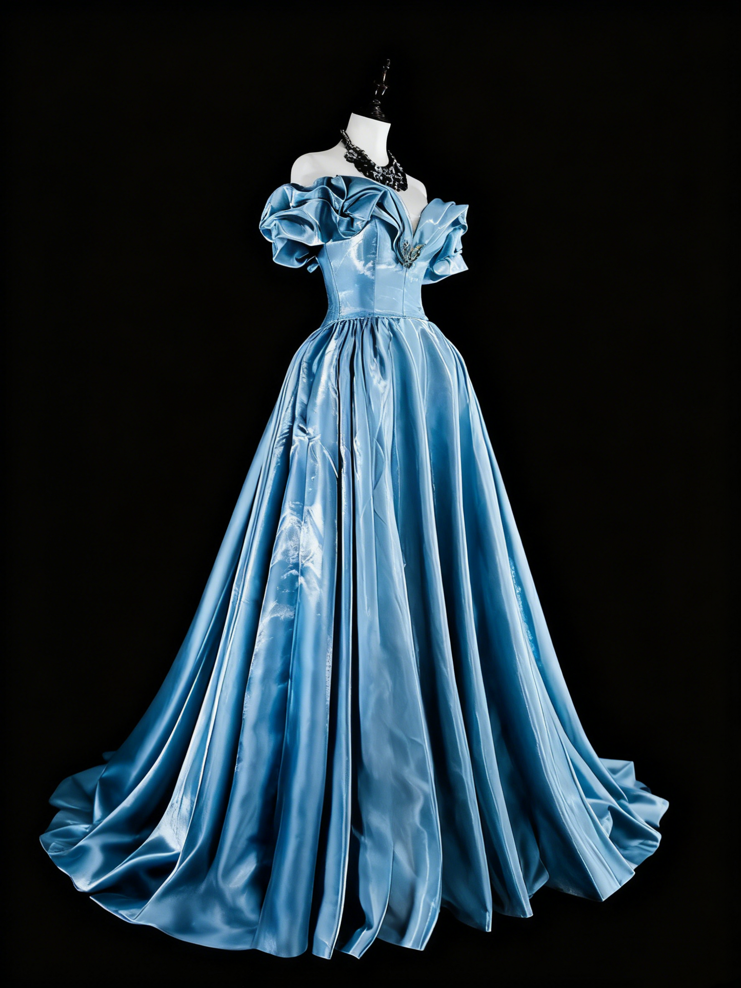 Newest Prom Dress Off Shoulder Pleated Evening Dress Gala Dress     D3905