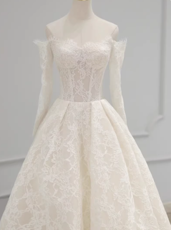 Beauty Brautkleid A-Linie Herzausschnitt Plissee Brautkleid D3302