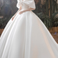 Robe de mariée beauté A-Line, décolleté en cœur, plissée, D3302