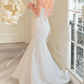 Robe de mariée beauté A-Line, décolleté en cœur, plissée, D3302