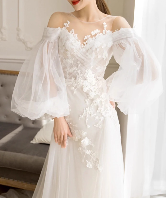 Robe de mariée beauté A-Line, décolleté en cœur, plissée, D3302