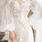 Robe de mariée beauté A-Line, décolleté en cœur, plissée, D3302