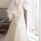 Robe de mariée beauté A-Line, décolleté en cœur, plissée, D3302
