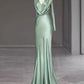 Minimalist Prom Dress V-neck Long Evening Dress Gala Dress Cocktail Dress   D3916