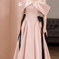 Pretty Prom Dress Off Shoulder Pleated Evening Dress Birthday Party Outfits   D3920