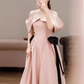 Pretty Prom Dress Off Shoulder Pleated Evening Dress Birthday Party Outfits   D3920