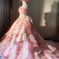Pretty Prom Dress Sweetheart Tiered Ball Gown Evening Dress Quinceanera Dress  D3929