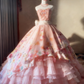 Pretty Prom Dress Sweetheart Tiered Ball Gown Evening Dress Quinceanera Dress  D3929