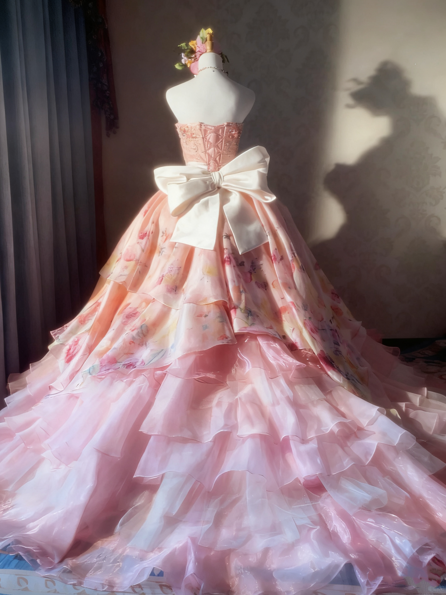 Pretty Prom Dress Sweetheart Tiered Ball Gown Evening Dress Quinceanera Dress  D3929