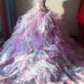 New Arrival Prom Dress Strapless Pleated Ruffle Ball Gown Evening Dress Quinceanera Dress  D3930