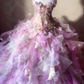 New Arrival Prom Dress Strapless Pleated Ruffle Ball Gown Evening Dress Quinceanera Dress  D3930