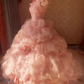 Stunning Prom Dress Spaghetti Straps Tulle Ball Gown Evening Dress Sweet 16 Dress  D3931