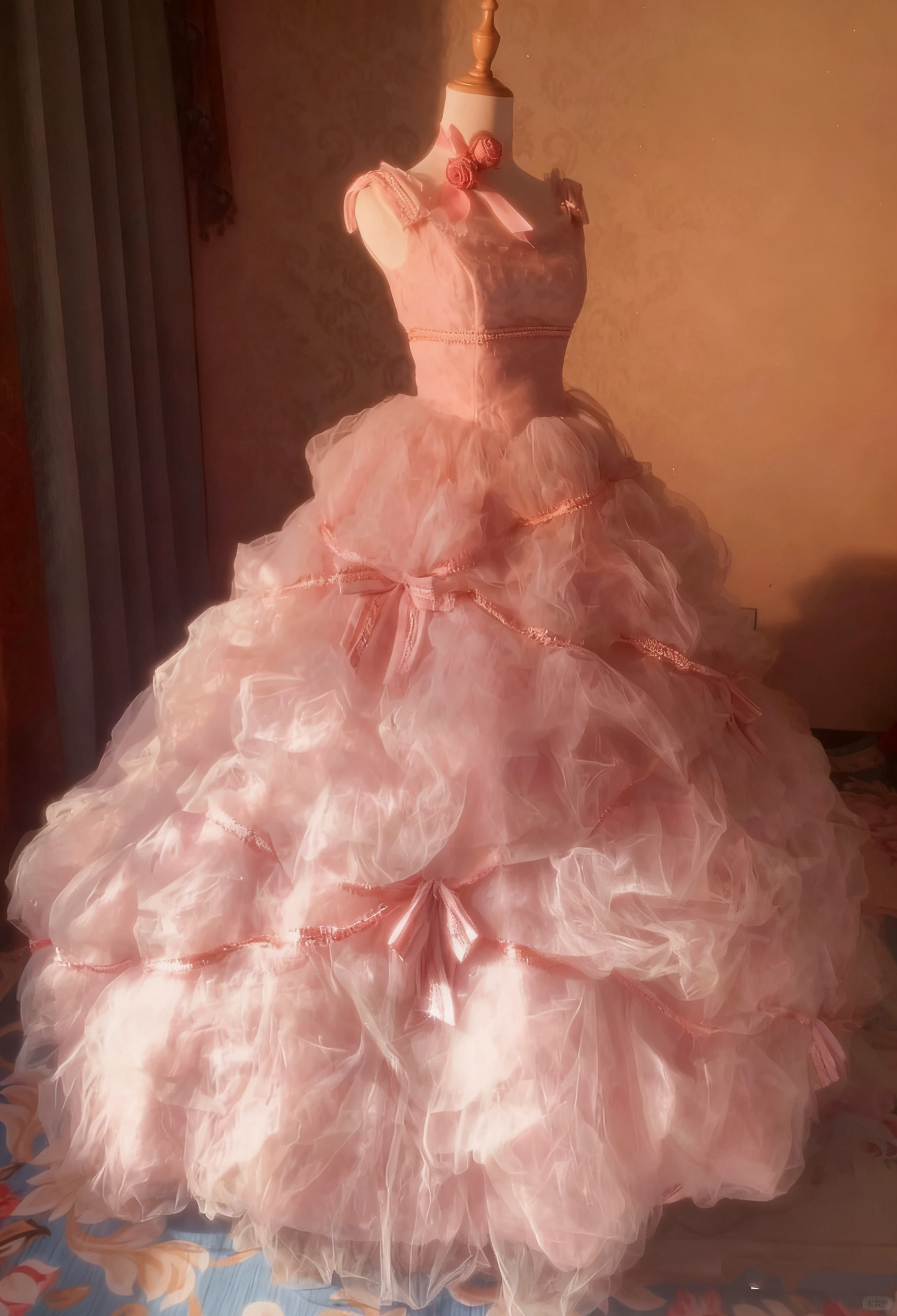 Stunning Prom Dress Spaghetti Straps Tulle Ball Gown Evening Dress Sweet 16 Dress  D3931