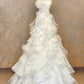 Retro Wedding Dress Spaghetti Straps Tiered Wedding Dress   D3947