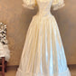 Retro Wedding Dress Satin Sweetheart Pleated Wedding Dress  D3953
