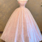 Charming Prom Dress Spaghetti Straps Pleated Tulle Ball Gown Evening Dress Sweet 16 Dress    D3956