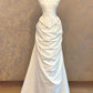 Elegant Wedding Dress Crew Neck Pleated Wedding Dress  D3958
